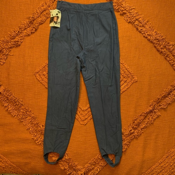 Vintage High Rise Navy Blue Soft Stirrup Pant - Picture 2 of 7